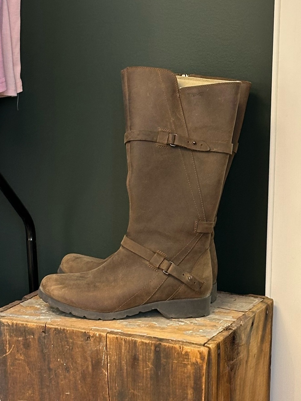 Teva Women's Tall Brown Suede Riding Boots